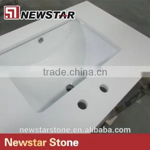 Resin Composite Synthetic Quartz Stone Vanity Top thumbnail-2