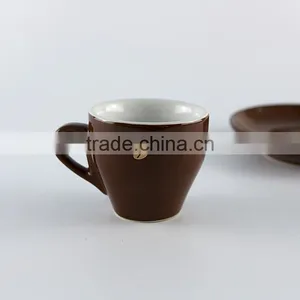 Custom Espresso Cup and Saucer, Ceramic Coffee Cup thumbnail-2