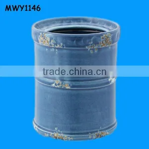 Cylindrical Blue Kitchen Cabinet Wine Rack thumbnail-1