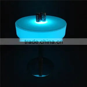 Commercial Bar Furniture Plastic LED Glowing Table With Different Sizes thumbnail-2