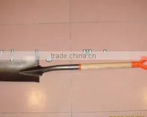 15 Degree Orange Grip Wooden Handle Shovel thumbnail-4