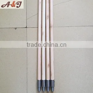 Wood Color Broom Stick With Metal Screw thumbnail-4