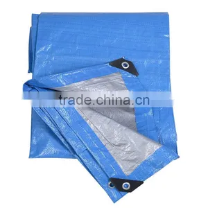 Multipurpose Waterproof Poly Tarp Reinforced Tarpaulin Perfect for Backpacking, Camping, Shelter, Shade, Ground Cover thumbnail-6