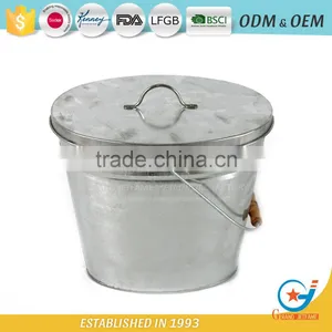 Galvanized Garbage Box Metal Outdoor Trash Cans thumbnail-2