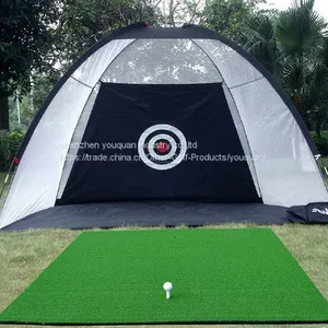 Golf Training Tent Practice Net With Carry Bag And Golf Hitting Mat thumbnail-2