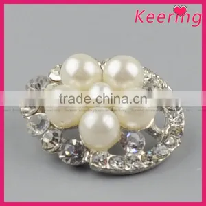 Wholesales Fashionable Custom Pearl Rhinestone Buttons for Garments WBK-1458 thumbnail-3