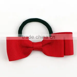 Wholesale Baby Girls Pink Grosgrain Ribbon Elastic Hair Band With Rubber thumbnail-6