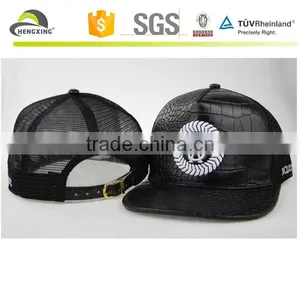 Wholesale Customsize Caps And Hats, Leather Mesh Caps And Hats, Embroidery Logo Caps And Hats With Leather Strap thumbnail-2