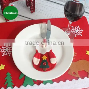 2017 Hot Product Tableware Cloth Christmas Decorative Materials Cutlery Case Santa Claus Tableware Cover thumbnail-3