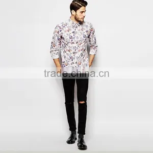 Latest Spread Collar Shirt 100% Cotton All Over Floral Print Hawaiian Shirt thumbnail-4