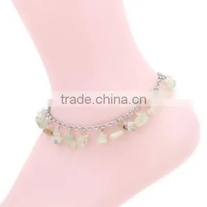 Diy Natural Chip Stone Charm Women Summer Beach Anklets Fashion Chip Natural Stone Beads Anklet Bracelet for 2017 Beach Anklet thumbnail-1