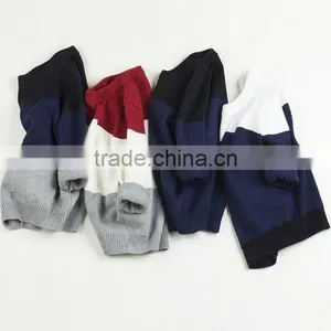 Hot Sale Hand Knitted Wool Kids Sweaters With Ribbing Neck Cotton Sweater Outwear For Children thumbnail-6