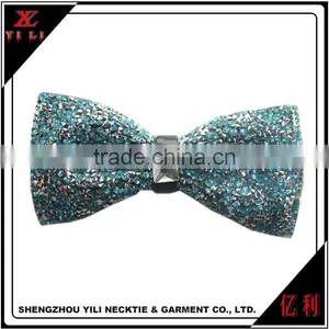 Crystal Shining Cheap Wedding Party Mens Rhinestone Bow Ties thumbnail-3