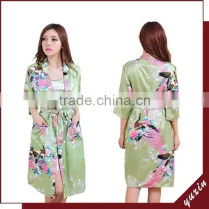 2015 Japanese Kimono Kimono Dress Kimono Satin Robe TP017 thumbnail-1