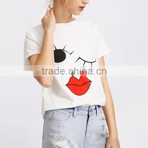Wink Digital Printing Cute t Shirt Wholesale Cotton Clothes for Women thumbnail-5