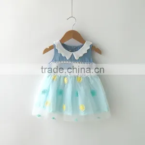2017 Fanshional Lace and Tulle Dress Baby Sleeveless for Girl thumbnail-2