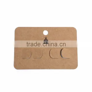 Paper Jewelry Display Card Rectangle Brown Skirt Pattern 10cm(3 7/8") x 7cm(2 6/8"), 1 Piece thumbnail-1