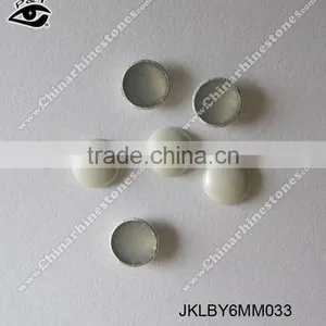 Hot Fix Dome Stud Half Round Studs 6MM Pearl White Color 033 thumbnail-2