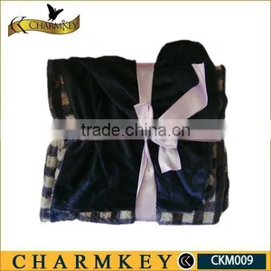 Mink Baby Blankets Polar Fleece Blanket Polyester Fleece Blanket With Ribbon Style thumbnail-1