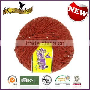Charmkey Fashion Yarn Fancy Knitting Yarn Wool Acrylic Blended Yarn With Colorful Viscose Dot thumbnail-4