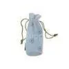 White FR Leatheroid Drawstring Bag, Fabric Carrier Bags With Gold Twist Strings thumbnail-1