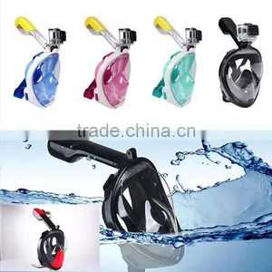 High Quality Silicone Full Face Diving Mask 180 Degree Snorkel Mask Snorkel for Mask With Gopro Mount thumbnail-1