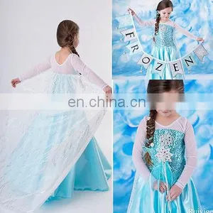 Attractive Carnival Costume Frozen Elsa Costume Fancy Dress Cutie Elsa Costume for Baby Girls FC2006 thumbnail-1