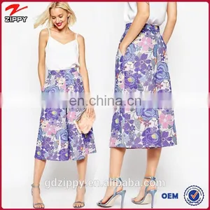 2015 New Fashion Premium Jacquard Wide Leg Pants for Women thumbnail-1