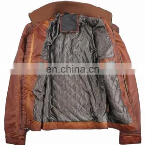 2015 New Model Designer Wholesale Leather Jacket thumbnail-3