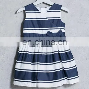China Supplier Wholesale Fashion Kids V-Neck Sleeveless Baby Dress For Children Girl thumbnail-4