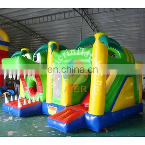 Kids Toys Air Castle Bouncy Castle Material Crocodile Cartoon Inflatable Jumping Bouncy Castle for Adult thumbnail-1