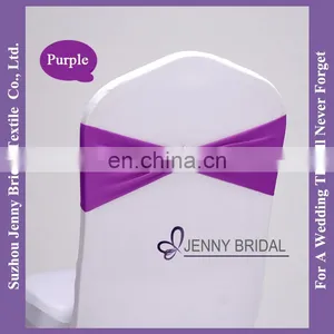 SH086A Wedding Chair Tie Backs Universal Self Tie Chair Covers Lycra Chair Sash With Bow thumbnail-4