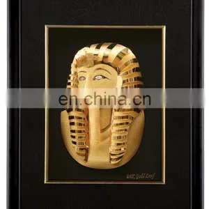 Wall Decoration Picture Frames 3D Queen Egyptian Papyrus Art Painting Gold Picture thumbnail-1