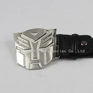Environmental Decepticons Pattern Men's Belt Smooth Button Letter Buckle thumbnail-2