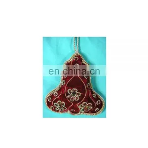 Bell Shape Christmas Ornament Hand Embroidery thumbnail-1
