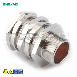 China Suppliers Industrial Explosion-proof Clamp Union Non-armoured Metal Brass Cable Gland Size M25 thumbnail-2
