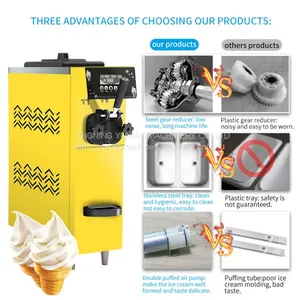 Mini Single Flavor Ice Cream Machine Table Model for Cold Drink Shops Bars Soft Ice Cream Machine thumbnail-4