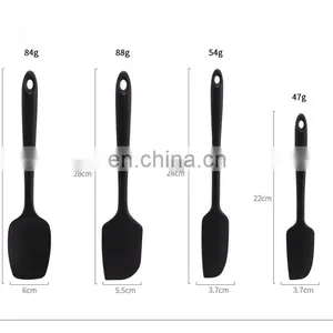 Hot Selling Food Grade Silicon Spatula Kitchen Baking Silicone Rubber 4pcs Kitchen Baking Scraper Set thumbnail-4