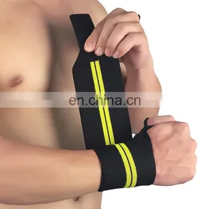 Hampool Custom Elastic Safety Heave Duty Weightlifting Fitness Lifting Support Protector Gym Wrist Wraps thumbnail-7