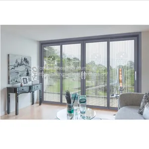 Factory Price Interior Residential Aluminum Frame Double Glass Entry Sliding Door thumbnail-4