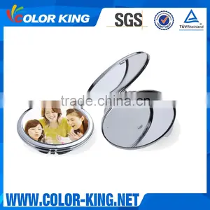 Cheap Sublimation Blank Compact Printable Portable Metal Dressing Mirror thumbnail-4