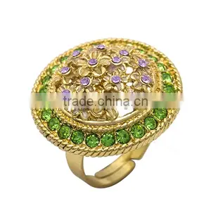 New Arrival Micro Pave Zircon Ring Manufacturer Price Rhinestone Ring Imperial Vault Style Ring thumbnail-1