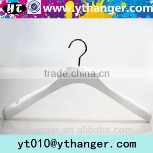 YY0510 Luxury Brands White Clothes Hanger Wooden Clips Pants Hanger thumbnail-5
