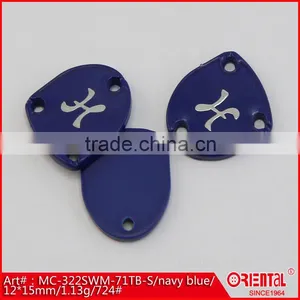 Square Navy-blue Metal Flat Shield Shape Badge thumbnail-1