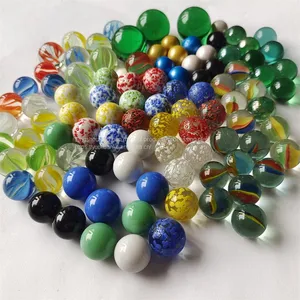 Glass Marbles With Flower Pattern Inside the Shiny Surface thumbnail-5