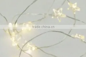 20 Led Copper Wire Lights With Star Warm White Battery Operated Factory Wholesale thumbnail-2