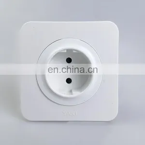 Yaki Hot Selling Fashion Contracted Switch White Copper Accessories French Standard Socket High Quality Wall Socket thumbnail-2