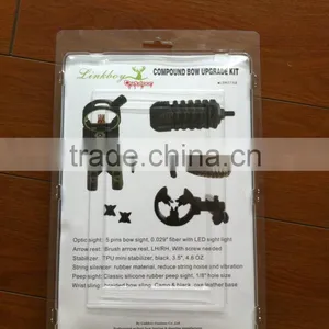Linkboy BUPGRADE KIT COMPOUND BOW - STABILIZER OPTIC SIGHT ARROW REST Peep String6in1set thumbnail-4