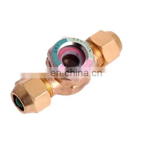 Refrigeration SGN-SAE Solder Welding Copper Brass Flare Oil Level HVAC System ODF R134a R22 R410 Sight Glass thumbnail-4