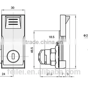 Wholesale High Safty ROHS Chrome Plated Metal Cabinet Plane Locks thumbnail-6